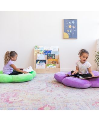 SoftZone Flower Floor Pillow, Bright Pink, 1