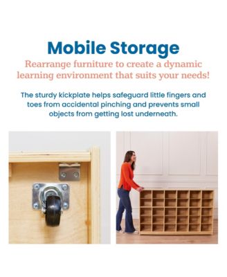 30 Cubby Mobile Tray Storage Cabinet, 5x6