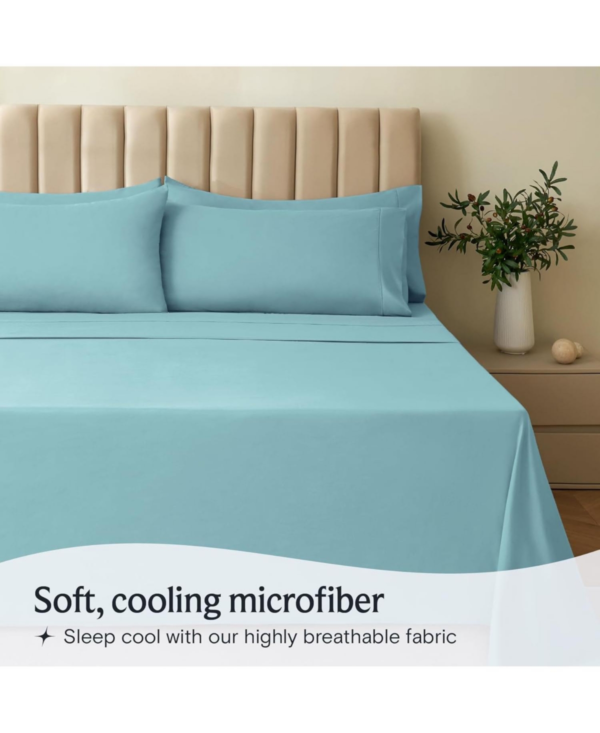 4PC Silky Soft Cooling Deep Pocket Performance Sheet Set