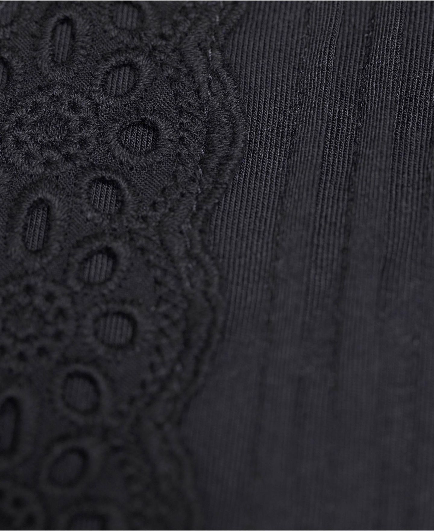 Женский топ Lands' End 3/4 Sleeve Lightweight Jersey Embellished Top, цвет: Чёрный — фото 4