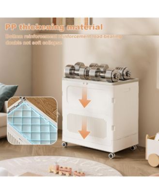 Rolling Laundry Hamper with Lid, 123L Large Capacity Clothes Hampers for Laundry, Plastic Collapsible Laundry Baskets with Laundry Clothes Hamper