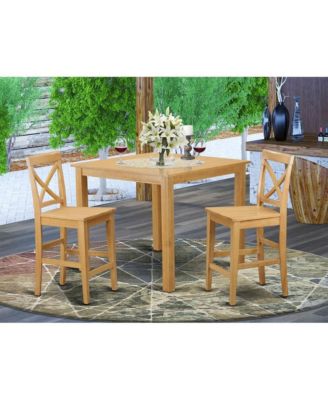 3  Pc  counter  height  Dining  room  set-pub  Table  and  2  bar  stools
