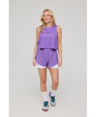 Women's Elite 2 in 1 Running Shorts - Purple