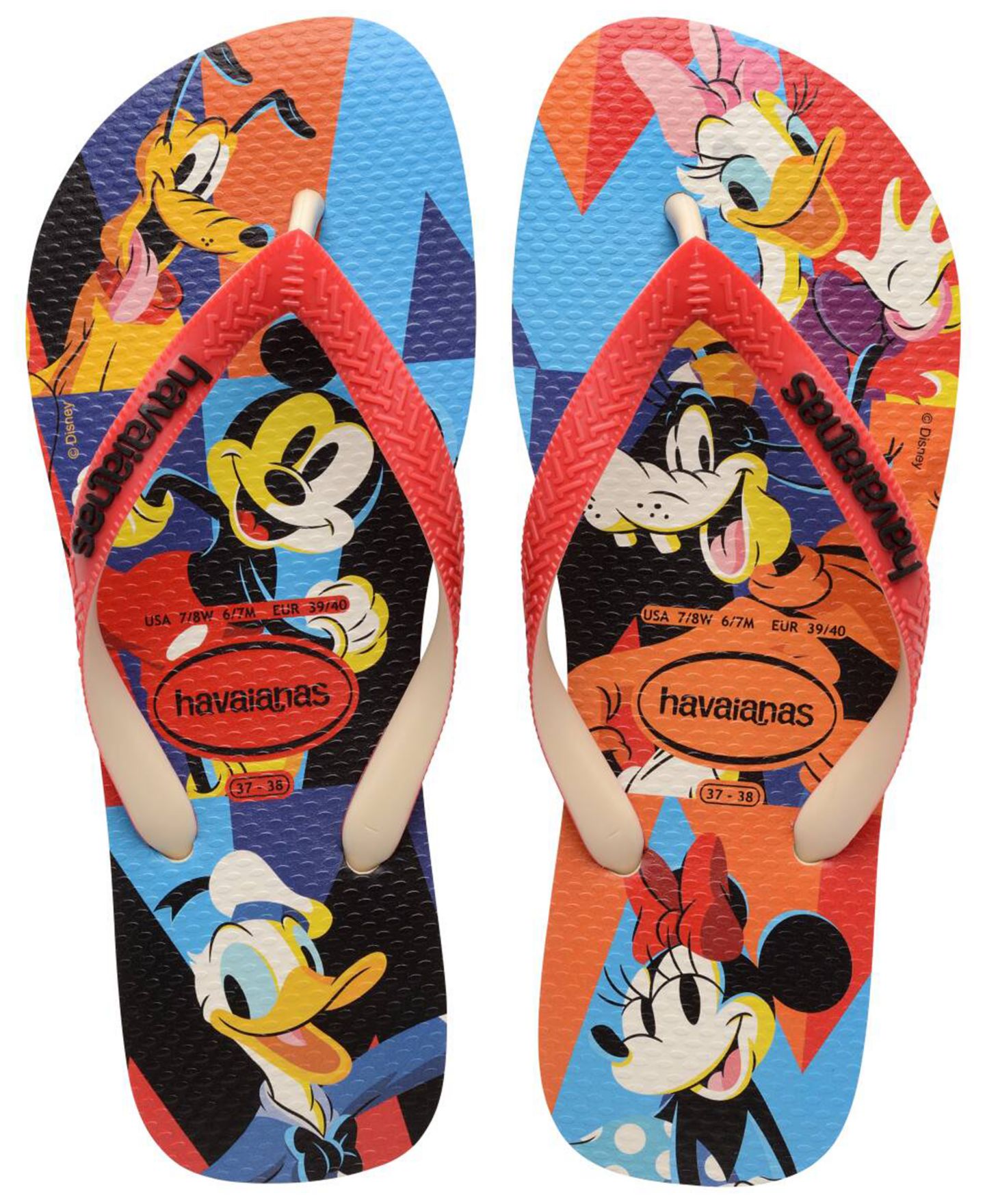 Мужские сандалии Havaianas Disney Stylish Sandal, цвет: Бежевый / Рубиновый — фото 6