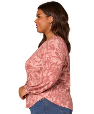 Plus Size Embroidered Scoop-Neck Top