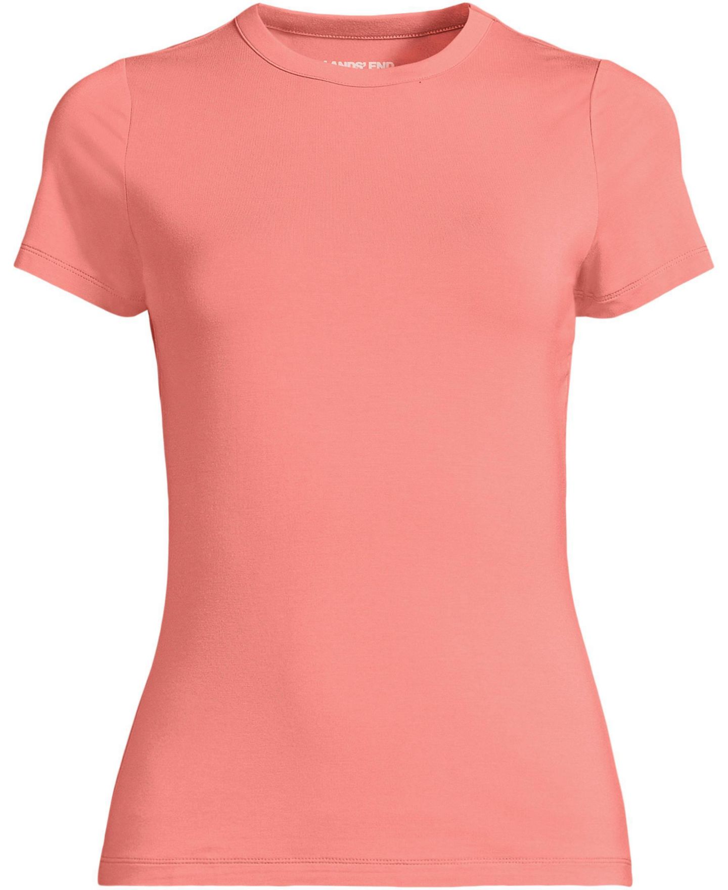 Женская футболка Lands' End Plus Size Short Sleeve Cooling Crew Neck, цвет: Коралловый глиняный — фото 3