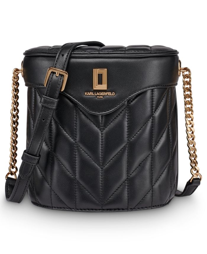 KARL LAGERFELD PARIS Lafayette Leather Crossbody Bag