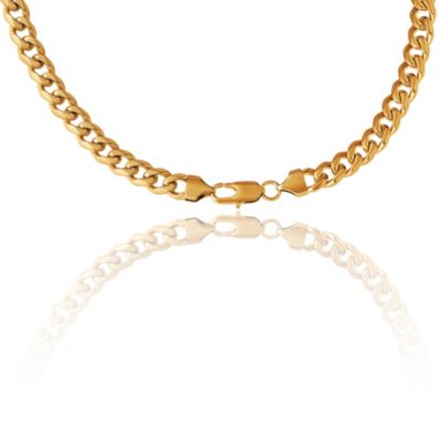 Mens Gold-Tone Curb Chain Necklace - 20'' Chain