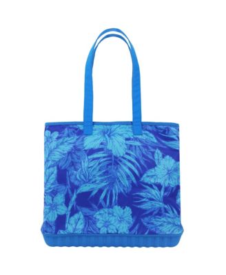 Water-Repellent Tote with Pouch – Tropical Floral Print