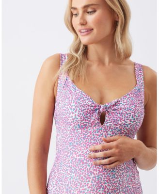 Maternity Ripe Skipper Tie Front One Piece