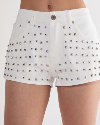 Women's Studded Denim Shorts