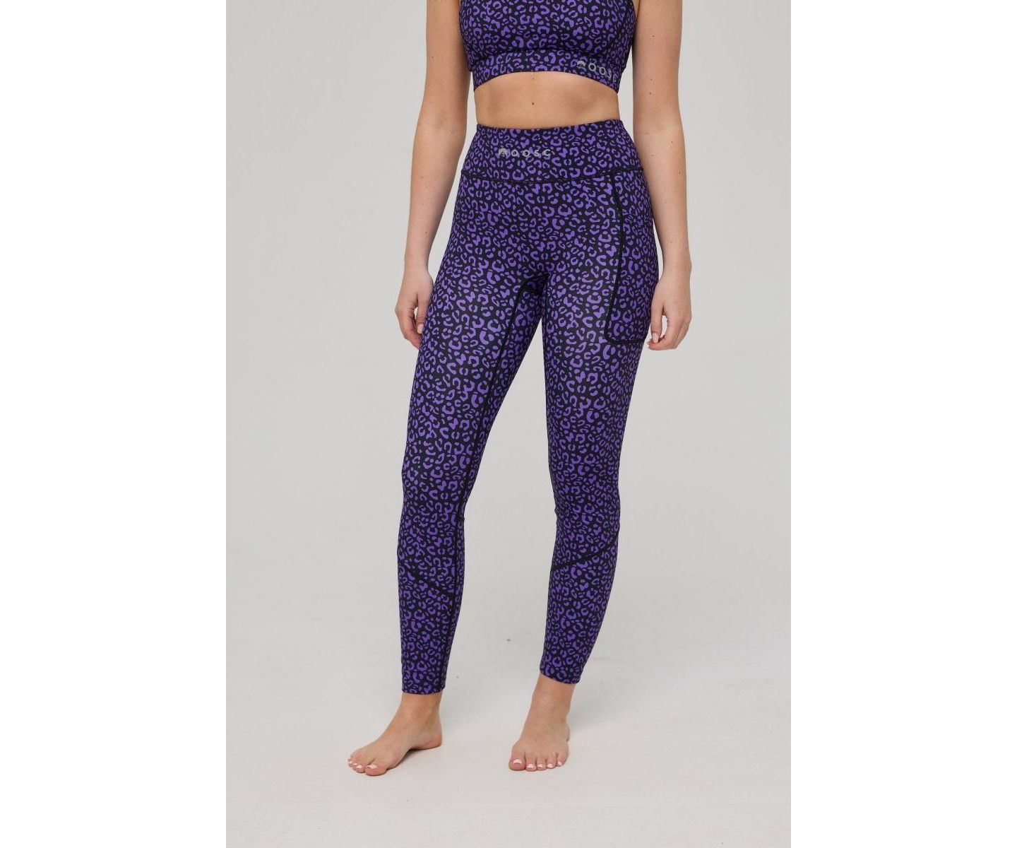 Женские леггинсы OOSC Infinite High Waisted - Purple Leopard, цвет: Фиолетовый леопардовый — фото 1