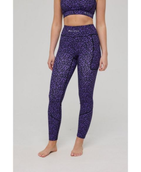 Женские леггинсы OOSC Infinite High Waisted - Purple Leopard, цвет: Фиолетовый леопардовый