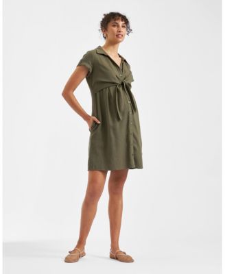 Maternity Ripe Colette Tie Up Nursing Dress