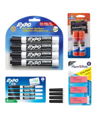 Back to School Writing & Highlighting Set – Elmer s Glue, Pens, Pencils & Erasers, Sharpie Highlighters, EXPO Markers (40+ pcs)