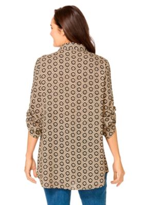 Plus Size Within Rayon Pintucked 7-Day Tunic Blouse