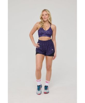 Women's Medium Support Infinite Sports Bra - Purple Leopard