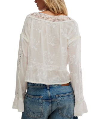 Sweet Love Bell Sleeves Blouse