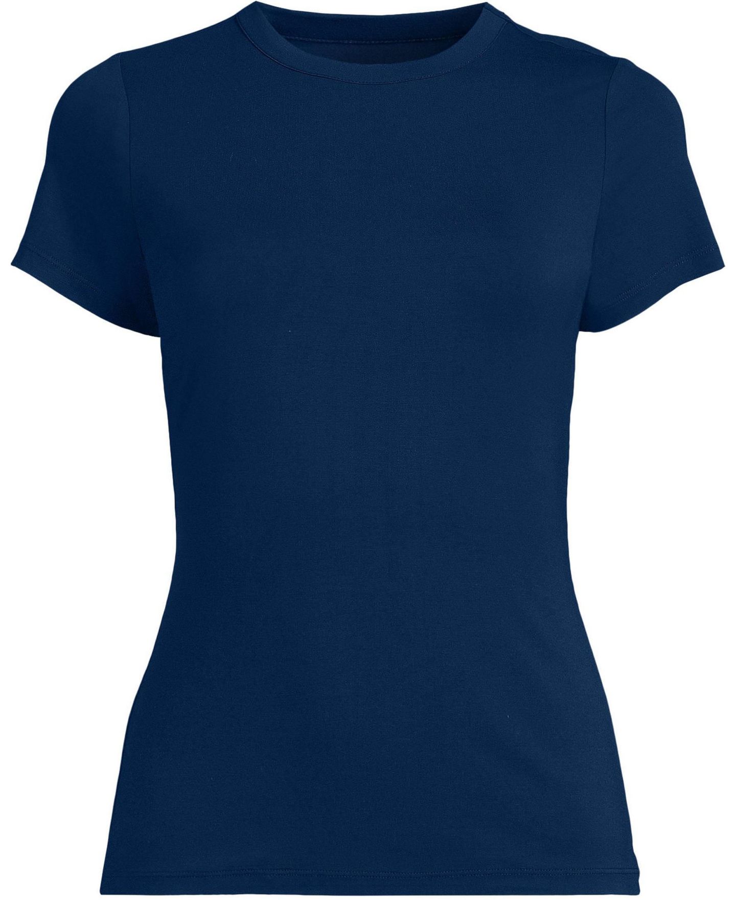 Женская футболка Lands' End Petite Short Sleeve Cooling Crew Neck, цвет: Морской тёмно-синий — фото 2
