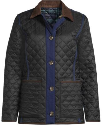 Women's Print Reversible Barn Quilted Insulated Jacket