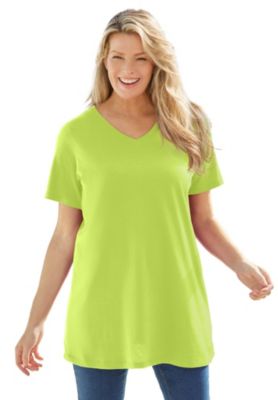 Plus Size Perfect Short-Sleeve V-Neck Tunic