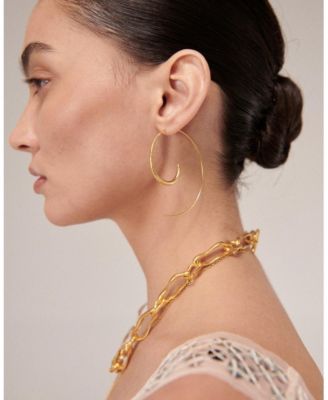 Aegina Pull Through Hoop Earrings