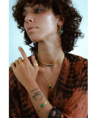 Esther Pearl Drop Hoop Earrings