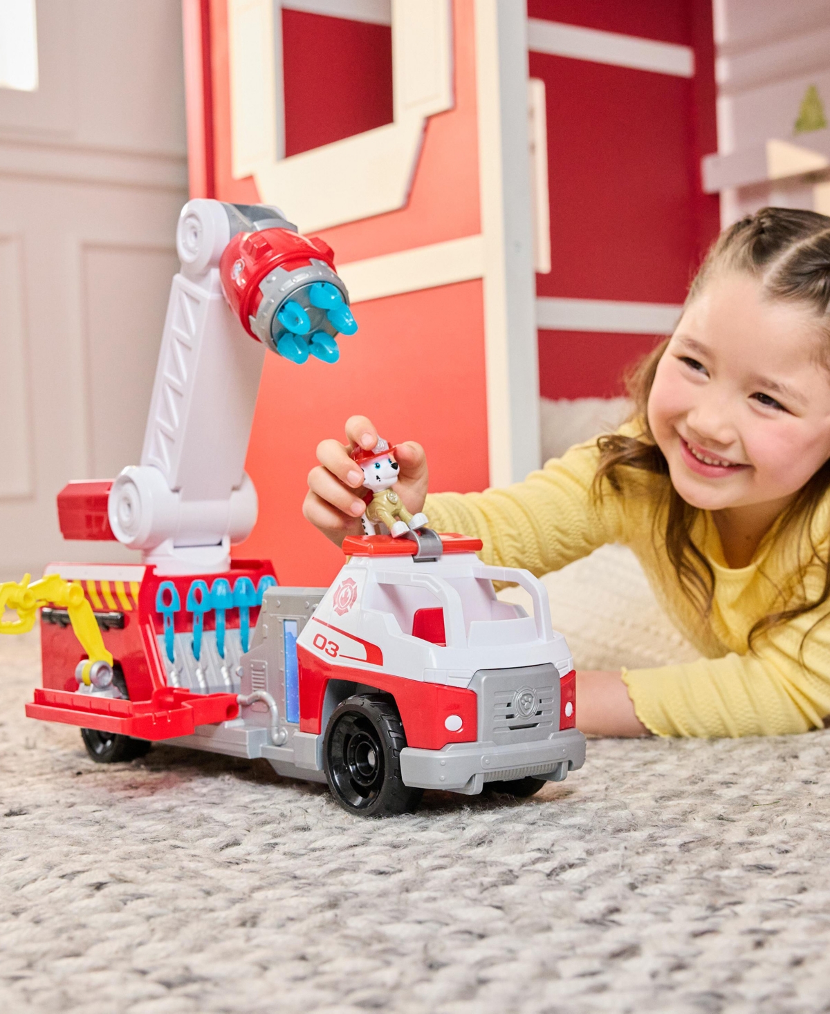 Paw Patrol Fire Rescue Rapid Reload Fire Truck In Multi