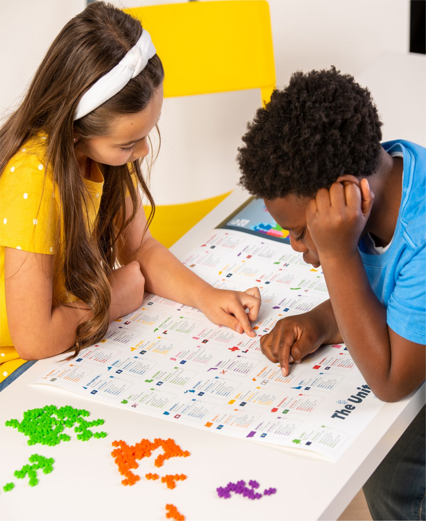 Детский конструктор Plus-Plus Map of the United States Puzzle by Number 1400-Piece Building Set, Ages 5+ — фото 3