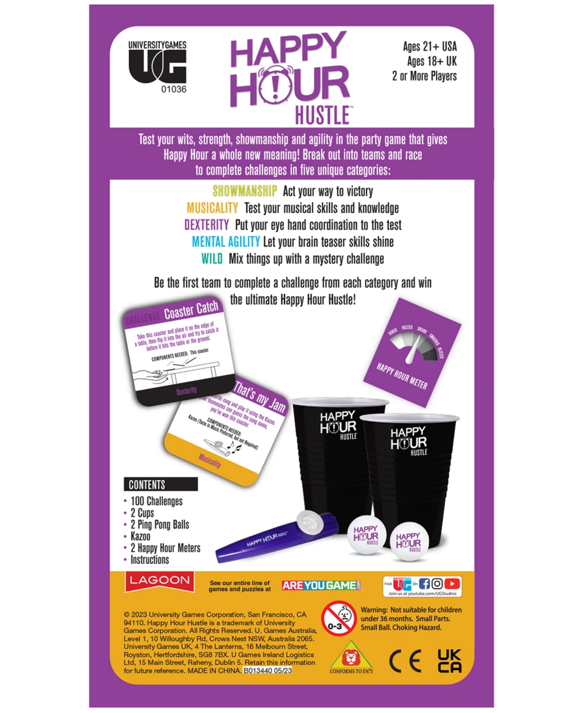 University Games Happy Hour Hustle The Minute To Win It Party Game In Multi