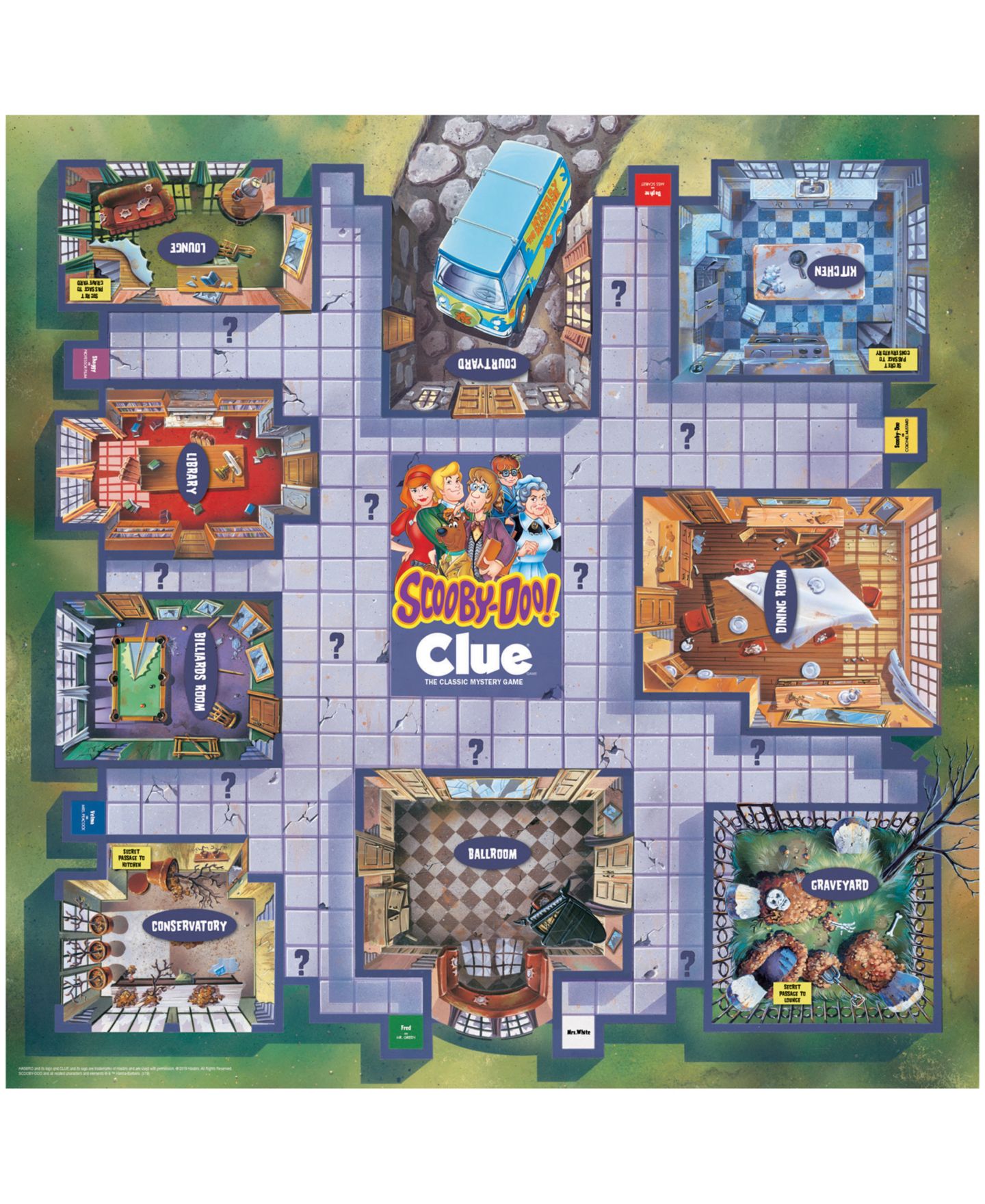 Детская настольная игра USAopoly Opoly Scooby-Doo Mystery Board Game, Ages 8+ — фото 7