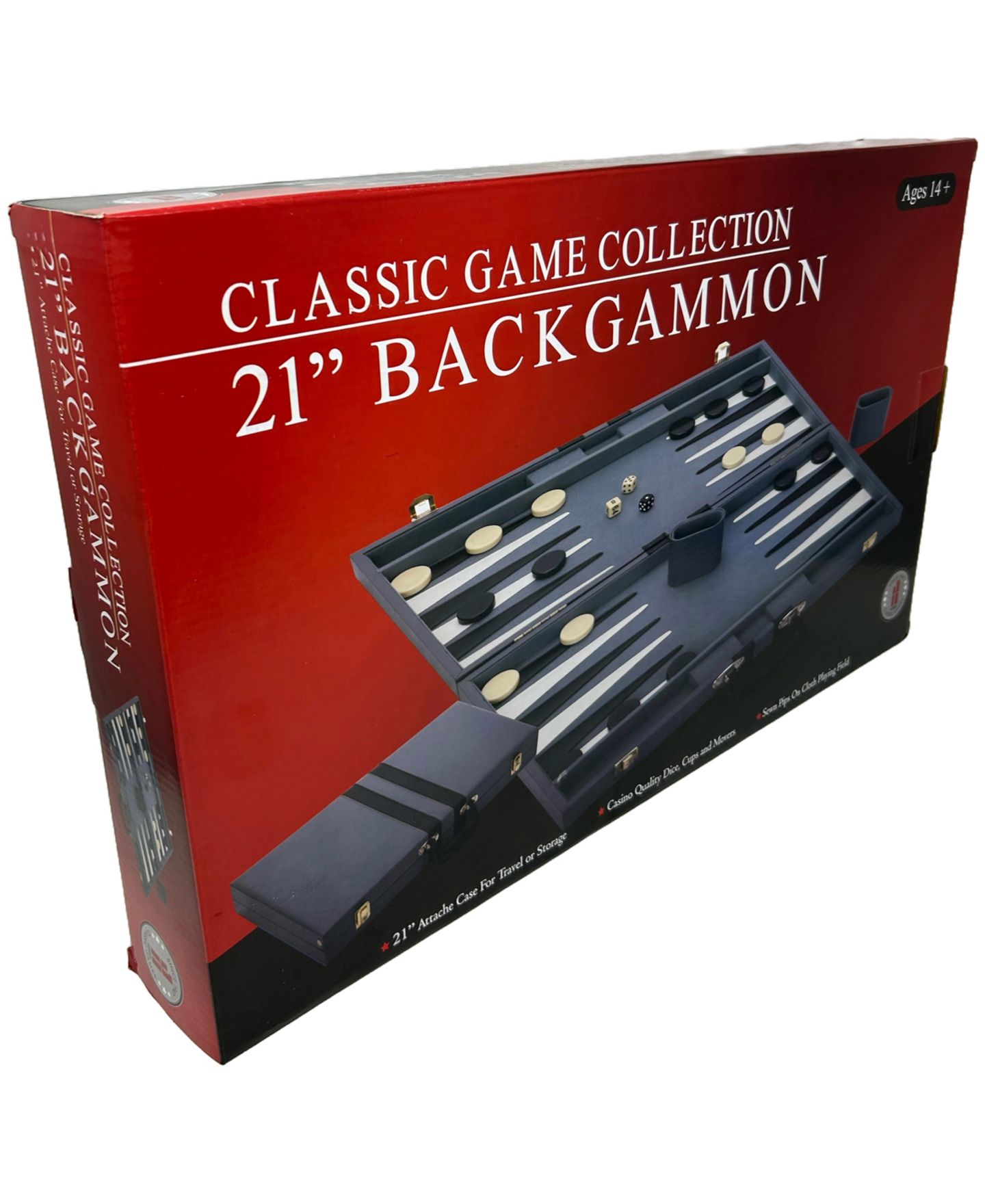 Детские игрушки John N. Hansen Co. Foldable Classic Game Collection Strategy Backgammon Set, Ages 14+ — фото 5