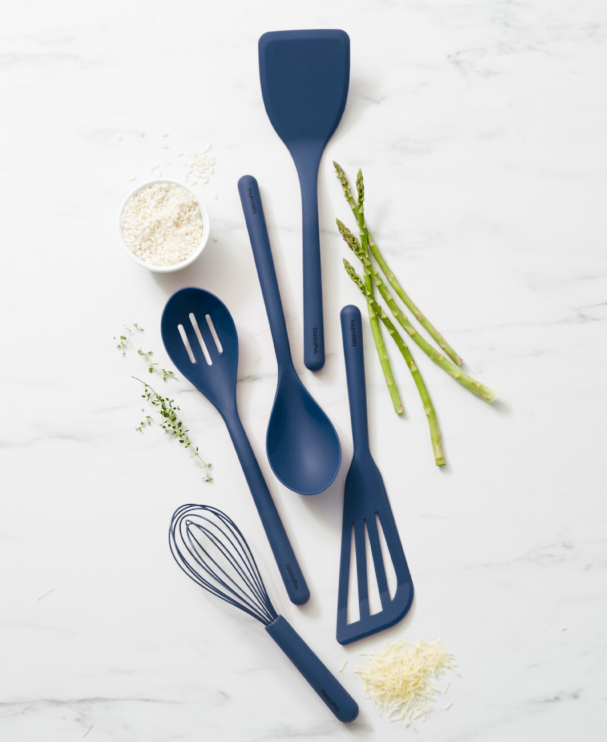 Greenpan Silicone Tools 5-pc. Utensil Set In Blue