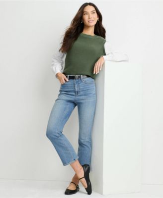 Women's Recover Denim High Rise Kick Flare Crop Jeans