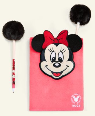Disney | Macy's - Minnie Mouse Plush Notebook & Pom Pom Pen Set