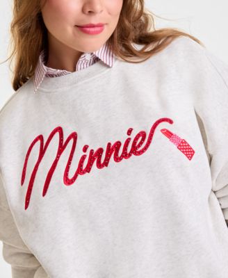 Plus Size Minnie Mouse Sweatshirt Embellished with Crystals by Swarovski&reg;, Macy's Exclusive