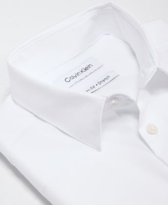 Big Boys Slim Fit Solid Stretch Poplin Dress Shirt 