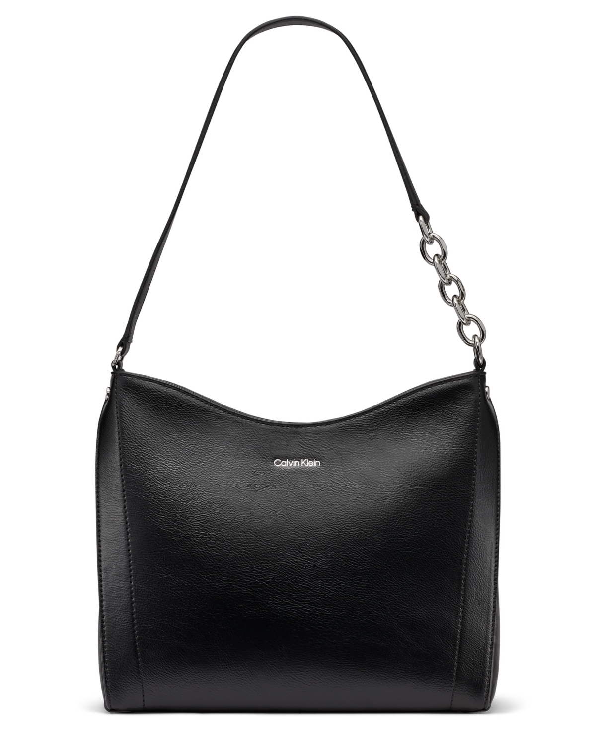 Calvin Klein Women's Nova Top Zipper Chain Shoulder Bag - Black