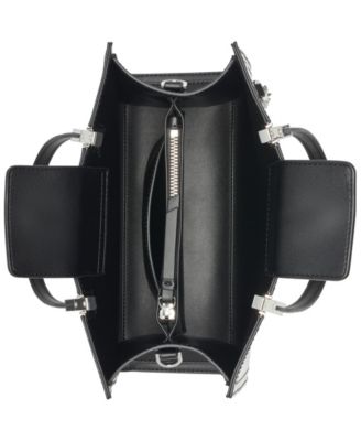 Verne Signature Embossed Convertible Satchel with Charm