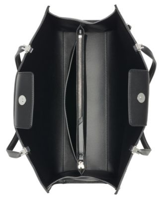 Verne Signature Embossed Tote Bag with Charm