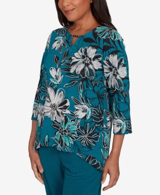 Women's Lake Champlain Floral Printed Beaded Neck Top
