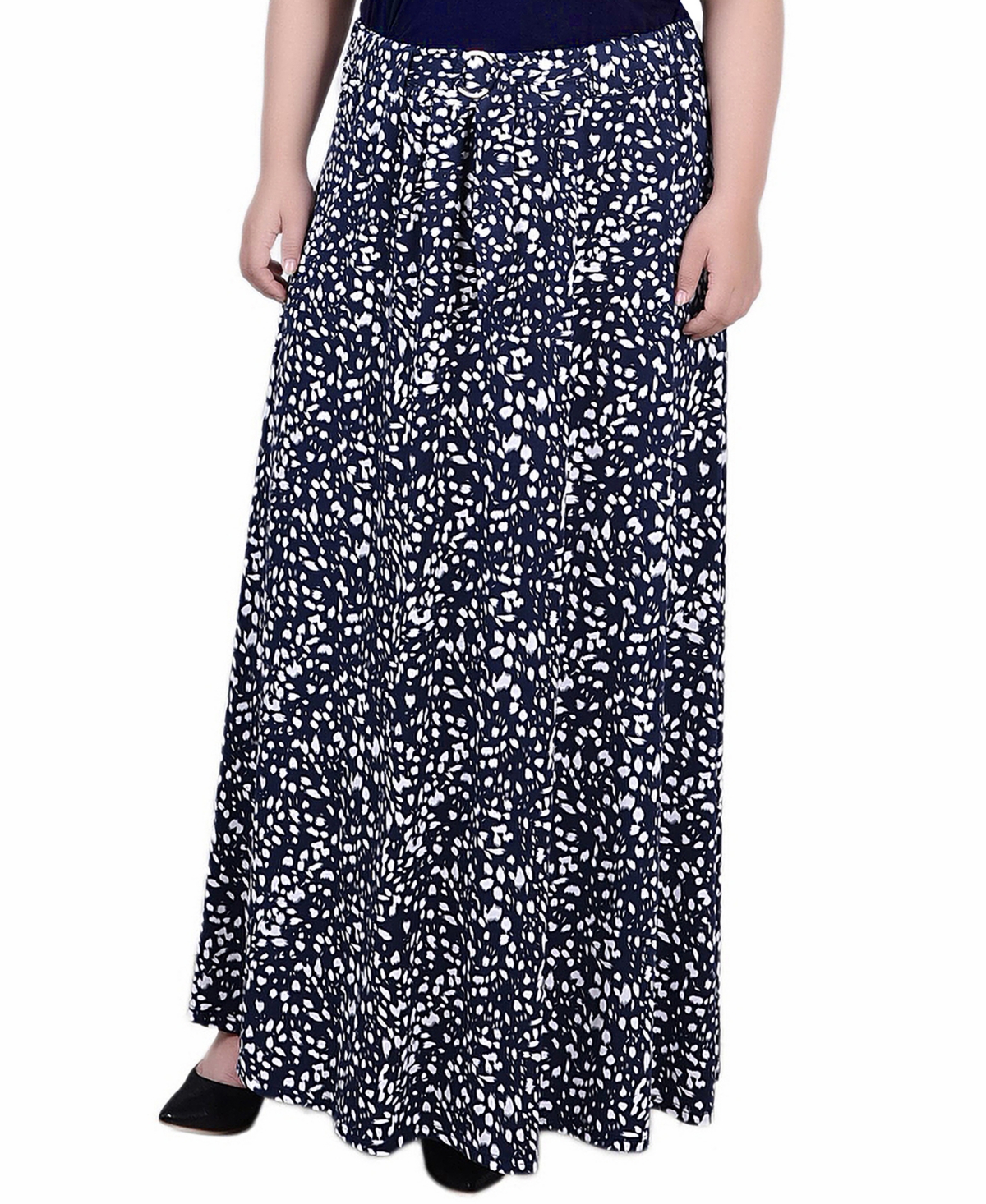 Ny Collection Plus Size Maxi Length Skirt In Black