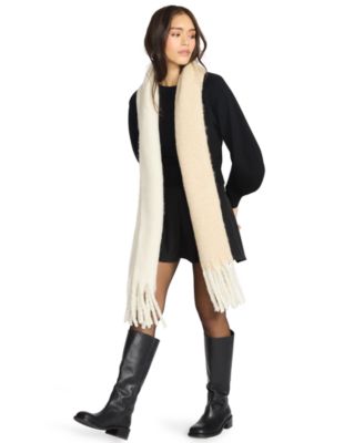 Women's Fringe Lofty Two-Tone Scarf