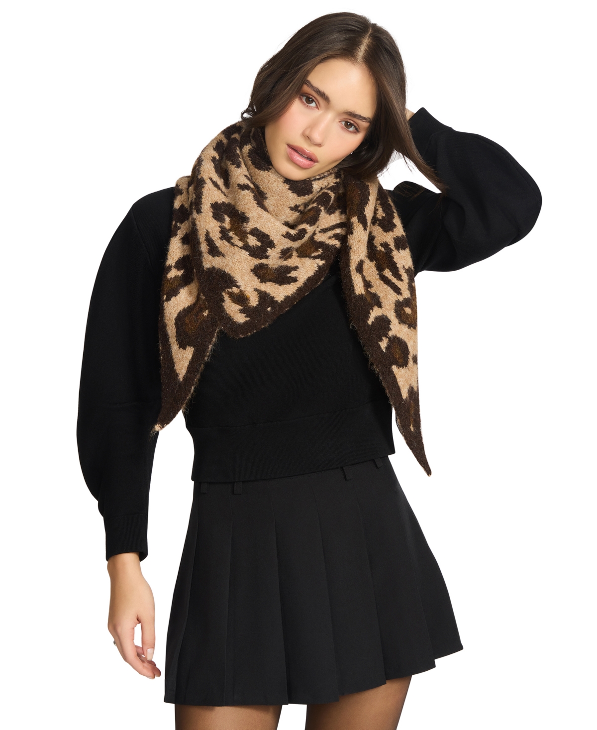 Steve Madden Women's Leopard Triangle Scarf
