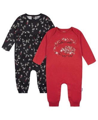 Baby Girls 2-Pack Long Sleeve Rompers