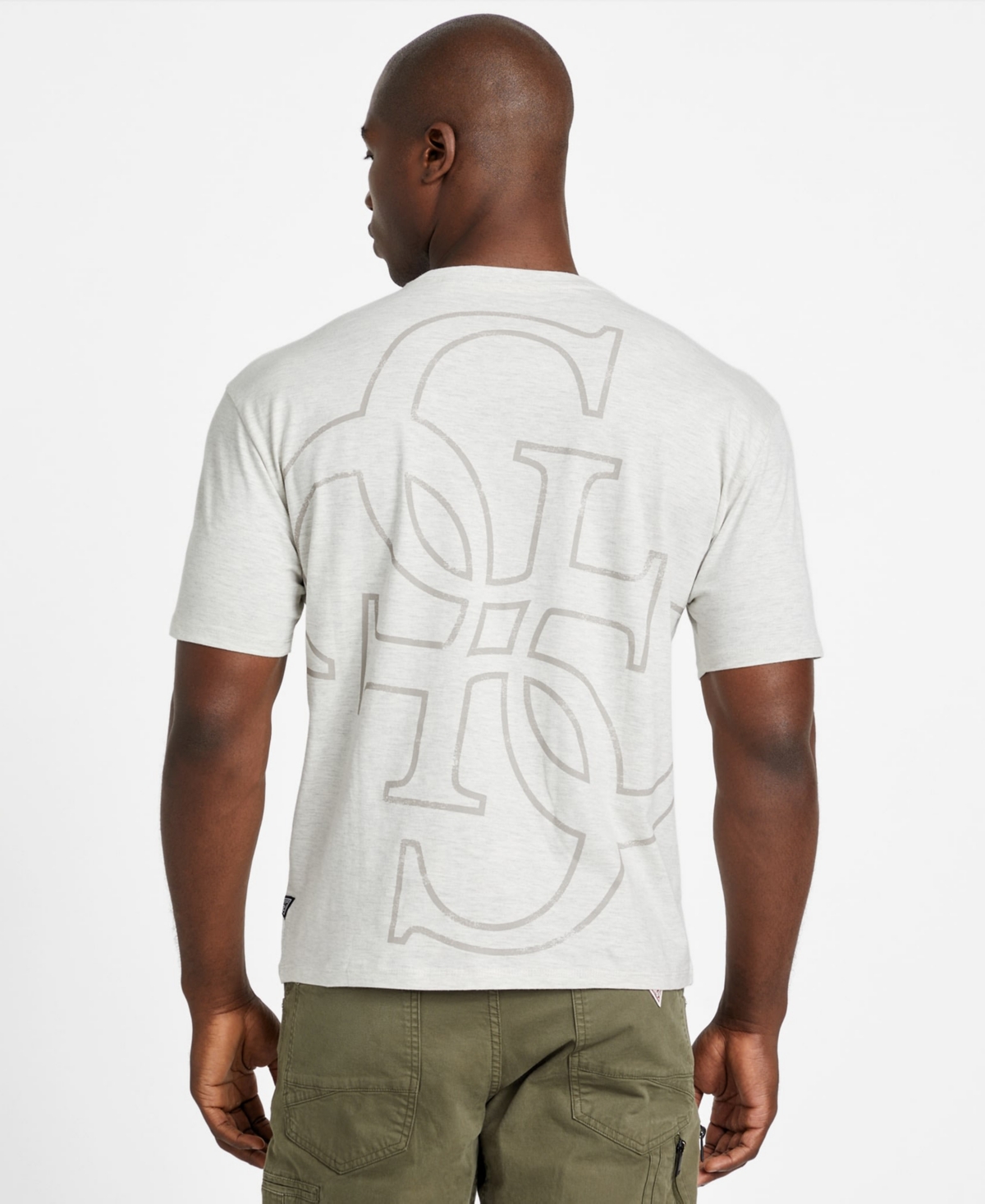 Guess Men's Distressed Quattro G Relaxed-fit Graphic T-shirt In White