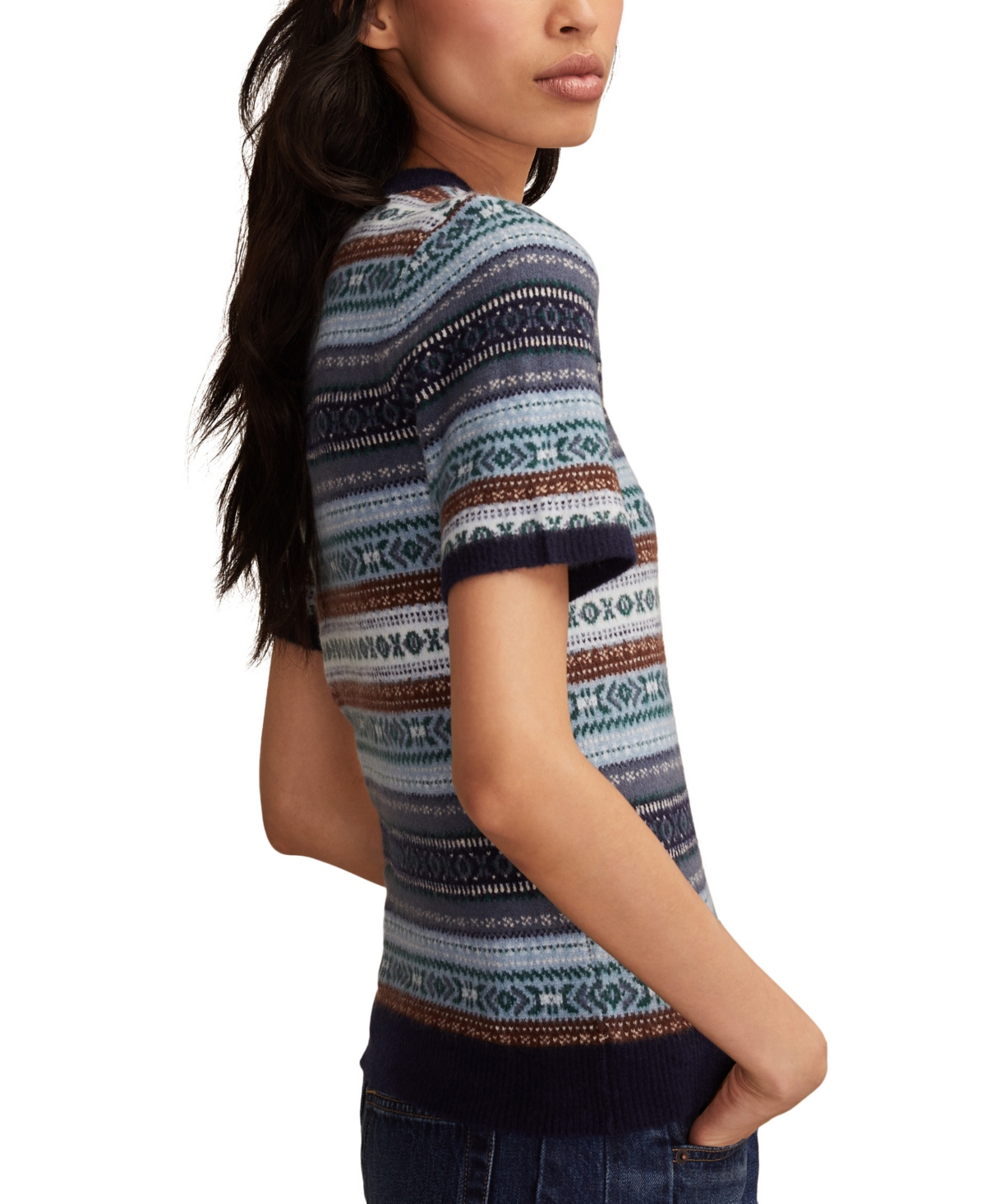 Lucky Brand Women's Fair Isle Crewneck Sweater