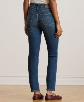 Petite High Rise Straight Ankle Jeans