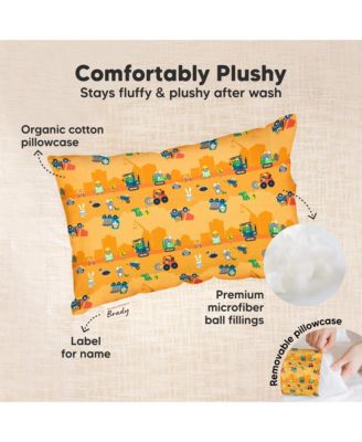 Mini Toddler Pillow and Pillowcase for Crib, 9x13 Small Pillow for Toddler, Kids Travel Pillow
