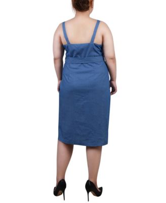 Plus Size Sweetheart Chambray Sun Dress